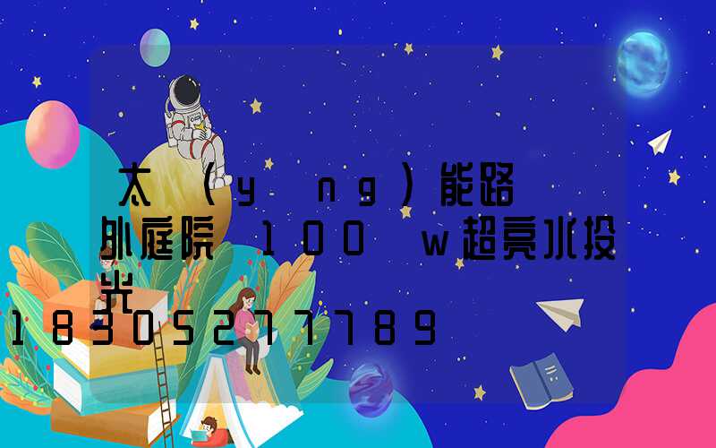 太陽(yáng)能路燈戶外庭院燈100 w超亮水投光燈